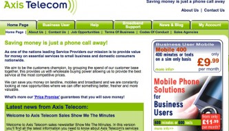 Axis Telecom website
